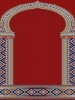 prayer carpet, Khatere pattern, red