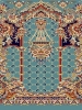 prayer carpet, Tasnim pattern, navy blue