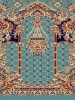 prayer carpet, Tasnim pattern, navy blue