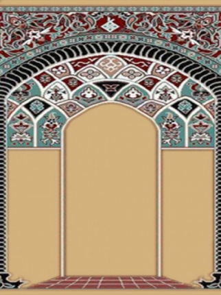 فرش سجاده ای طرح آفاق شکلاتی ساده - 06