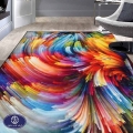 فرش چاپی با تعداد رنگ زیاد