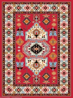 فرش ماشینی طرح عشایری کد AB084