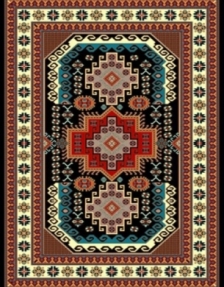 Machine made carpet, tribal pattern, code AB090