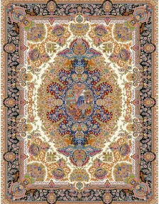 1000shoulder machine carpet, density 3000, Parvin design in Toos Mashhad