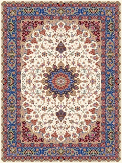 1000 reedsmachine carpet Isfahan 2 design code 1014