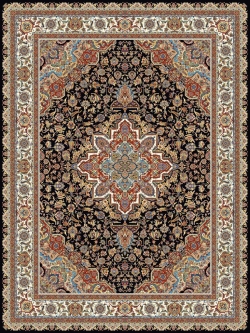 1000 reeds machine carpet with 3000 density Heris design code 1086