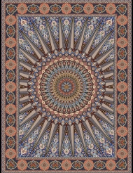 shoulder machine carpet, with 3000 density, Panah design, code 1016