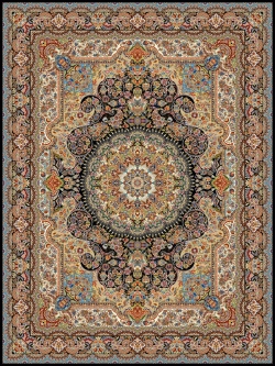 1000 reeds machine carpet with 3000 density Parmis design code 1056