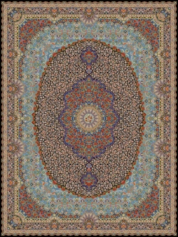 1000 reeds machine carpet with 3000 density Parvaz design code 1058