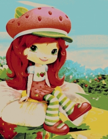 Strawberry girl puppet carpet,  Toos Mashhad