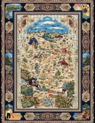 1000 machine carpet, with 3000 density and Parian design in Toos Mashhad