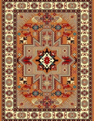 Machine made carpet, tribal pattern, code AB078