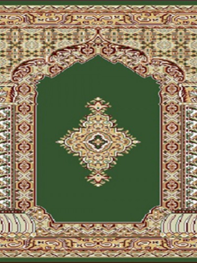 prayer carpet, khezra pattern, green