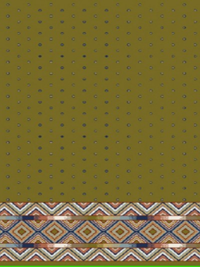 prayer carpet, Sahel pattern, green