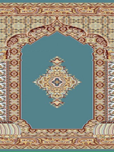 prayer carpet, khezra pattern, blue